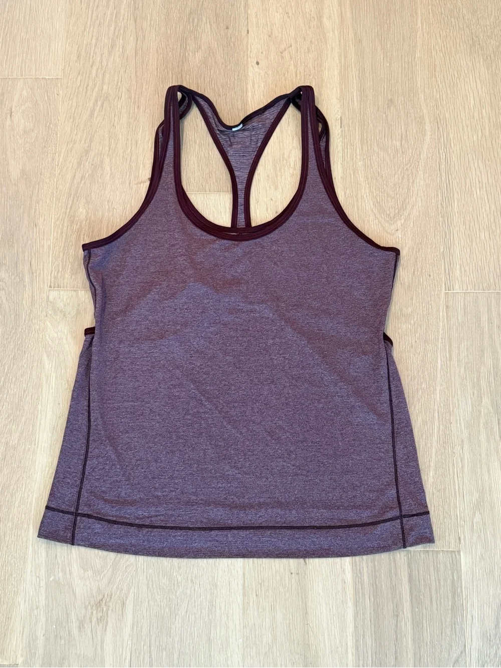 Lululemon Run The Day Tank Top Heathered Adobe Red Size 4 Small